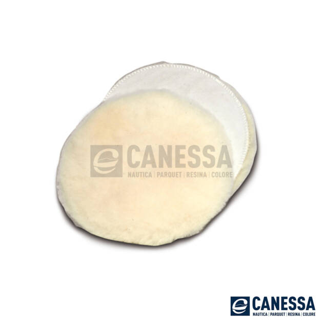 DISCO PURA LANA BIANCO-ATTACCO VELCRO-DIAM 200mm
