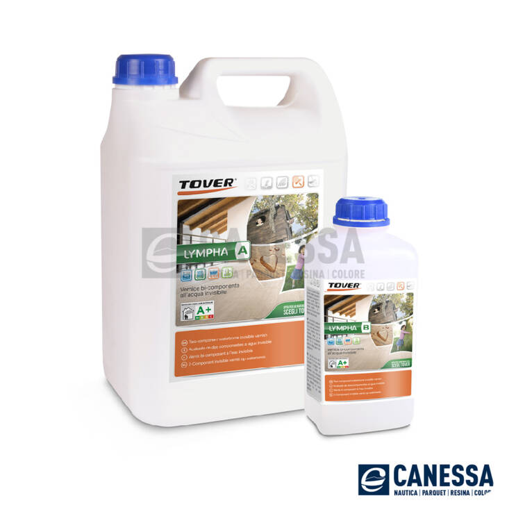 LYMPHA A+B LT. 5,5 ( 5+0,5 ) | Vernice bicomponente all’acqua per parquet | Effetto legno naturale - immagine 2