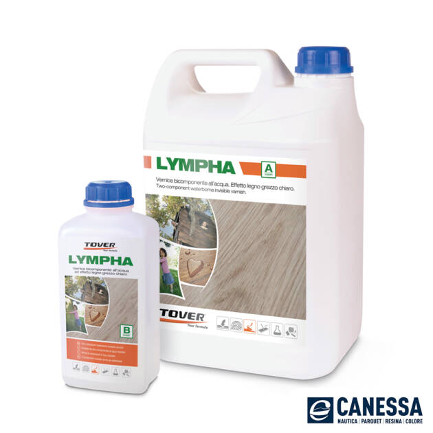 LYMPHA A+B LT. 5,5 ( 5+0,5 ) | Vernice bicomponente all’acqua per parquet | Effetto legno naturale