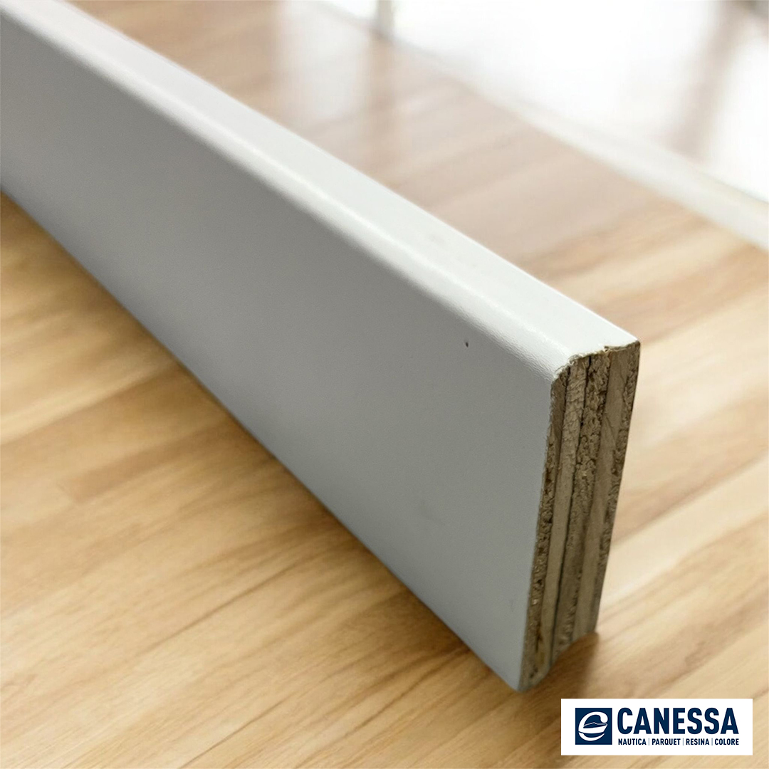 Battiscopa Laccato Bianco